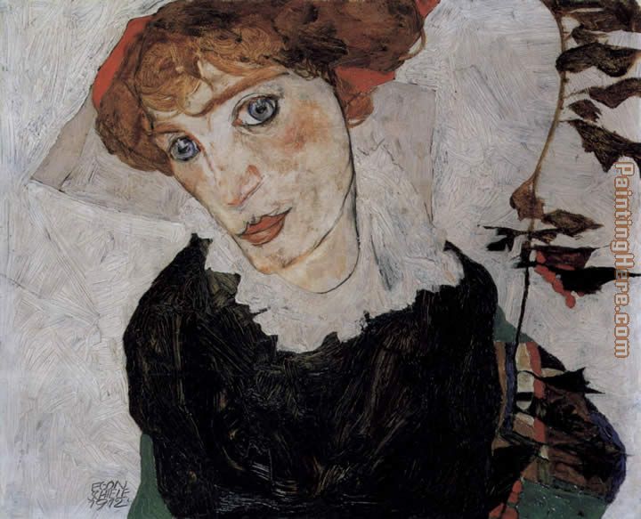Portrait of Valerie Neuzil painting - Egon Schiele Portrait of Valerie Neuzil art painting